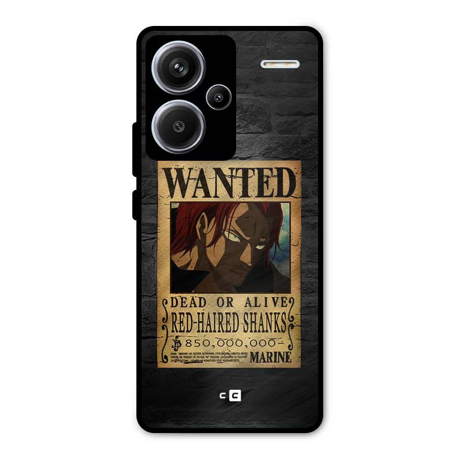 Shanks Wanted Metal Back Case for Redmi Note 13 Pro Plus