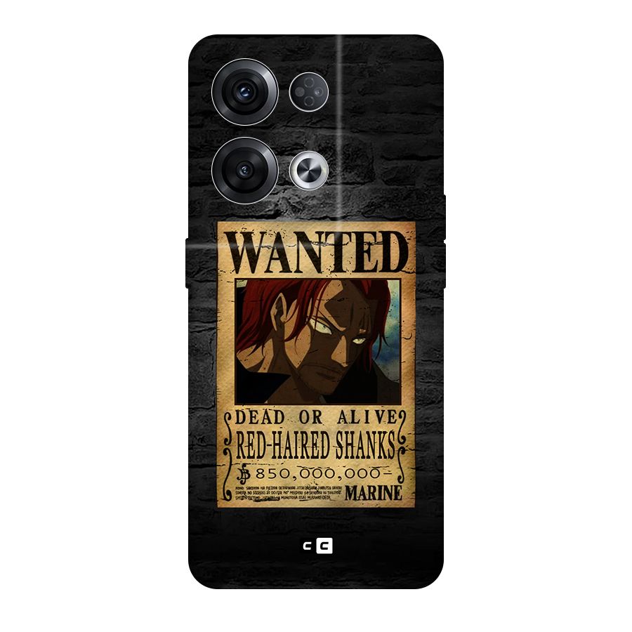 Shanks Wanted Original Polycarbonate Back Case for Oppo Reno8 Pro 5G