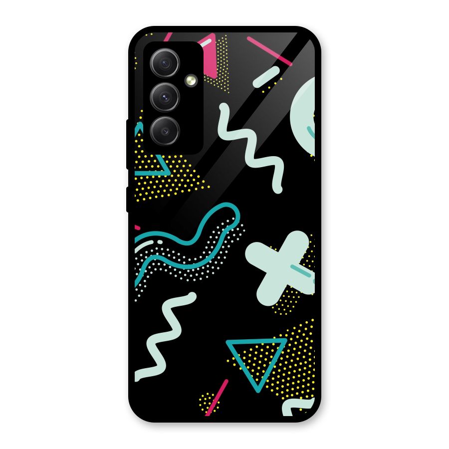 Shapes Pattern Glass Back Case for Galaxy A34