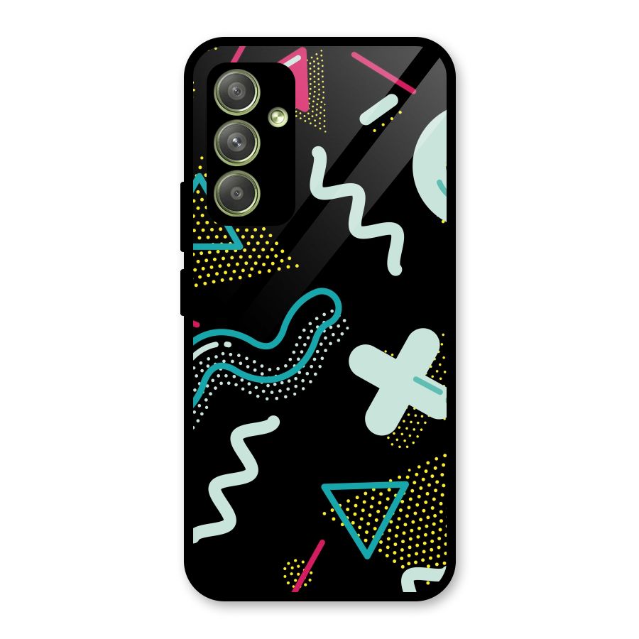 Shapes Pattern Glass Back Case for Galaxy A54