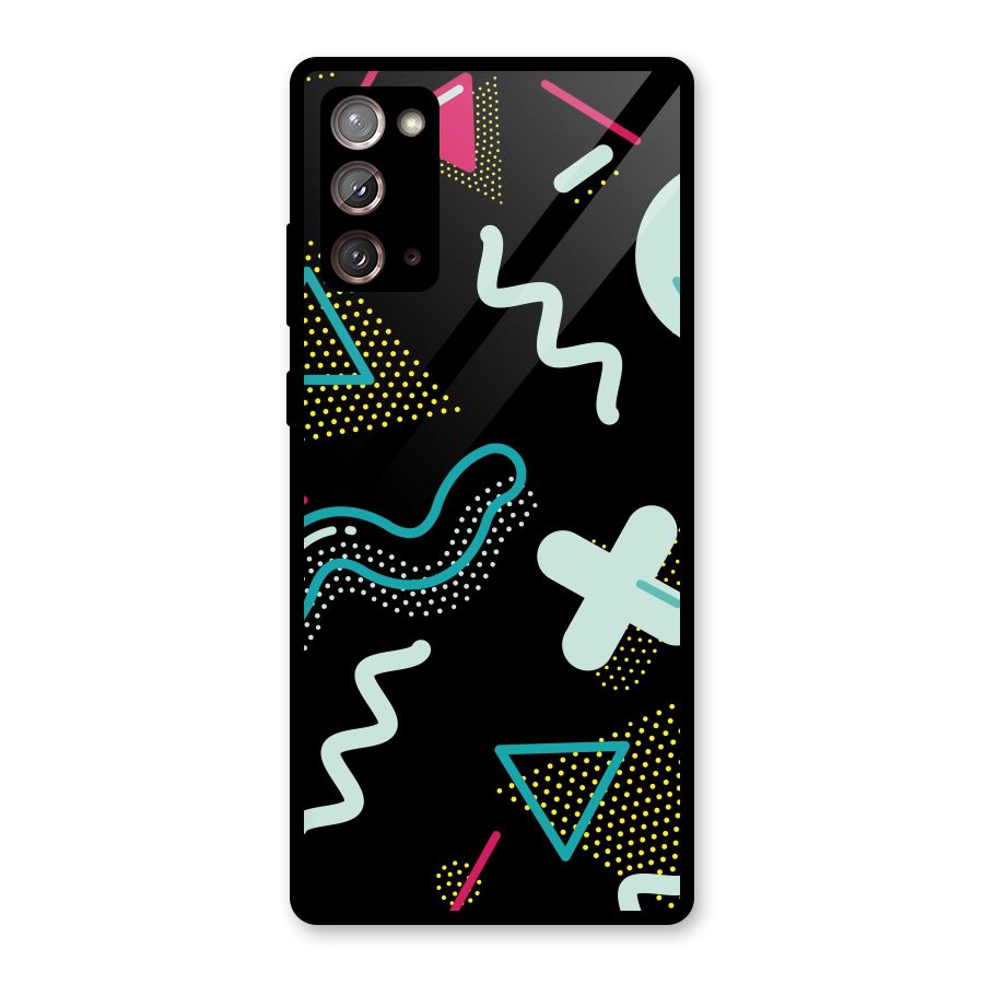 Shapes Pattern Glass Back Case for Galaxy Note 20