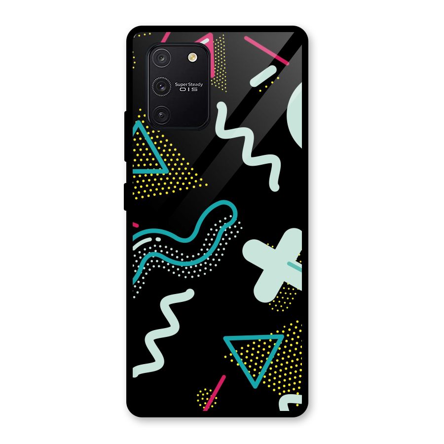 Shapes Pattern Glass Back Case for Galaxy S10 Lite