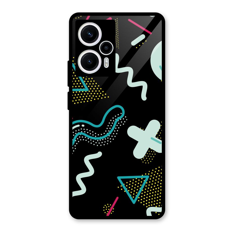 Shapes Pattern Glass Back Case for Poco F5