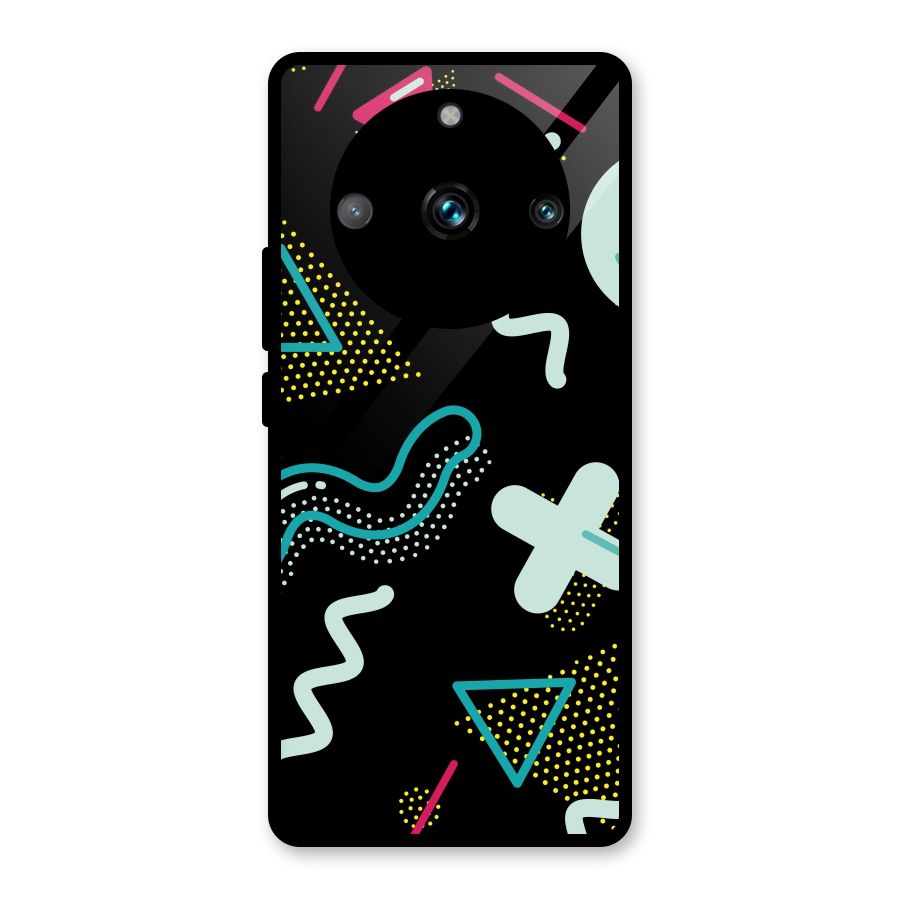 Shapes Pattern Glass Back Case for Realme 11 Pro