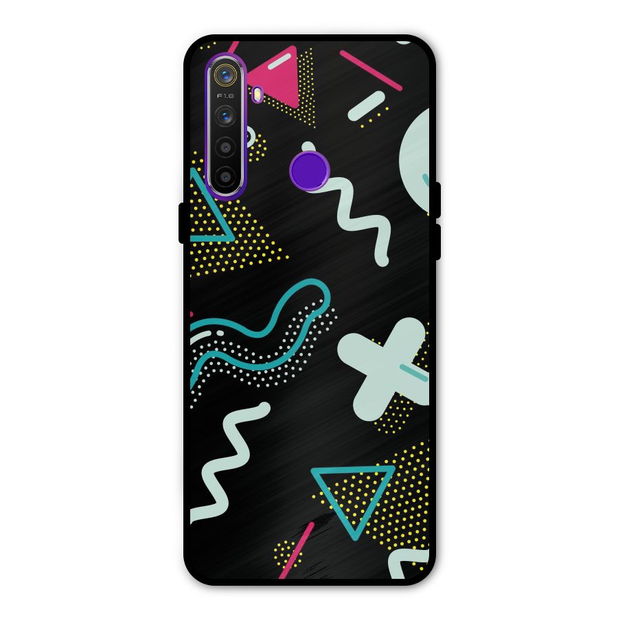 Shapes Pattern Glass Back Case for Realme 5s