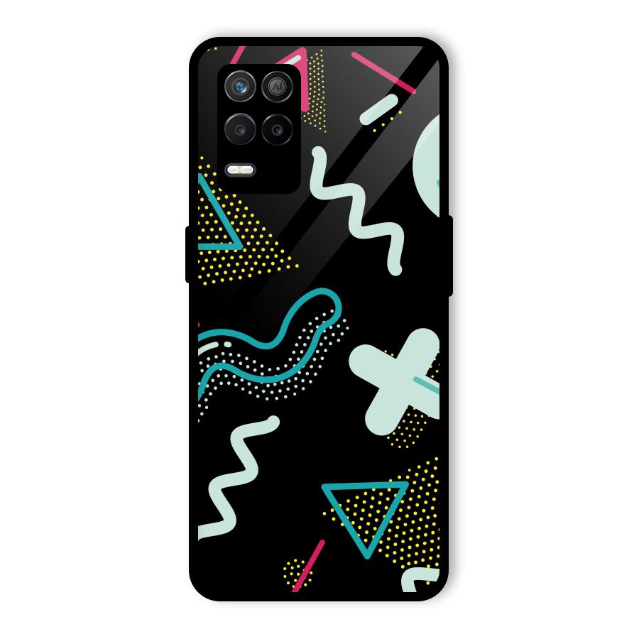 Shapes Pattern Glass Back Case for Realme 8s 5G