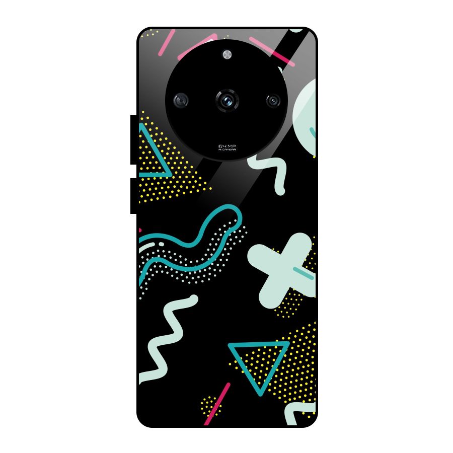 Shapes Pattern Glass Back Case for Realme Narzo 60 5G