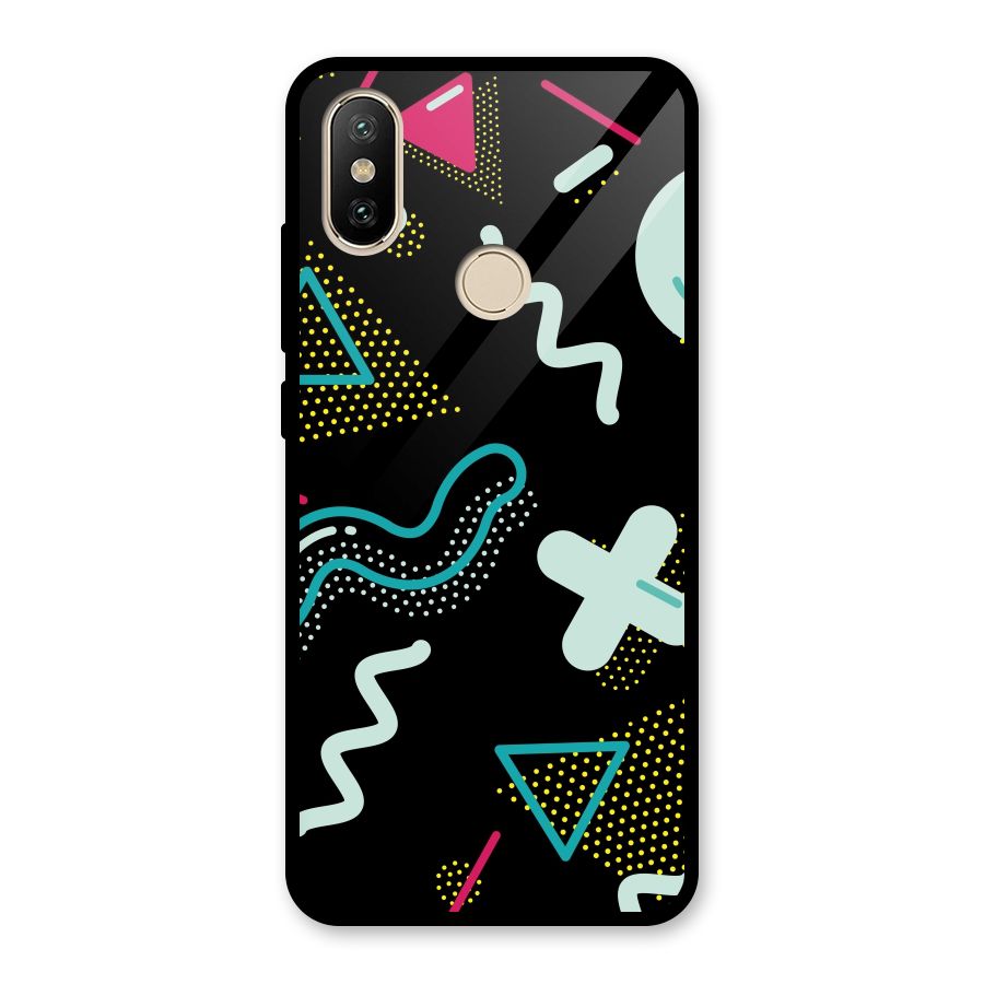 Shapes Pattern Glass Back Case for Redmi A2