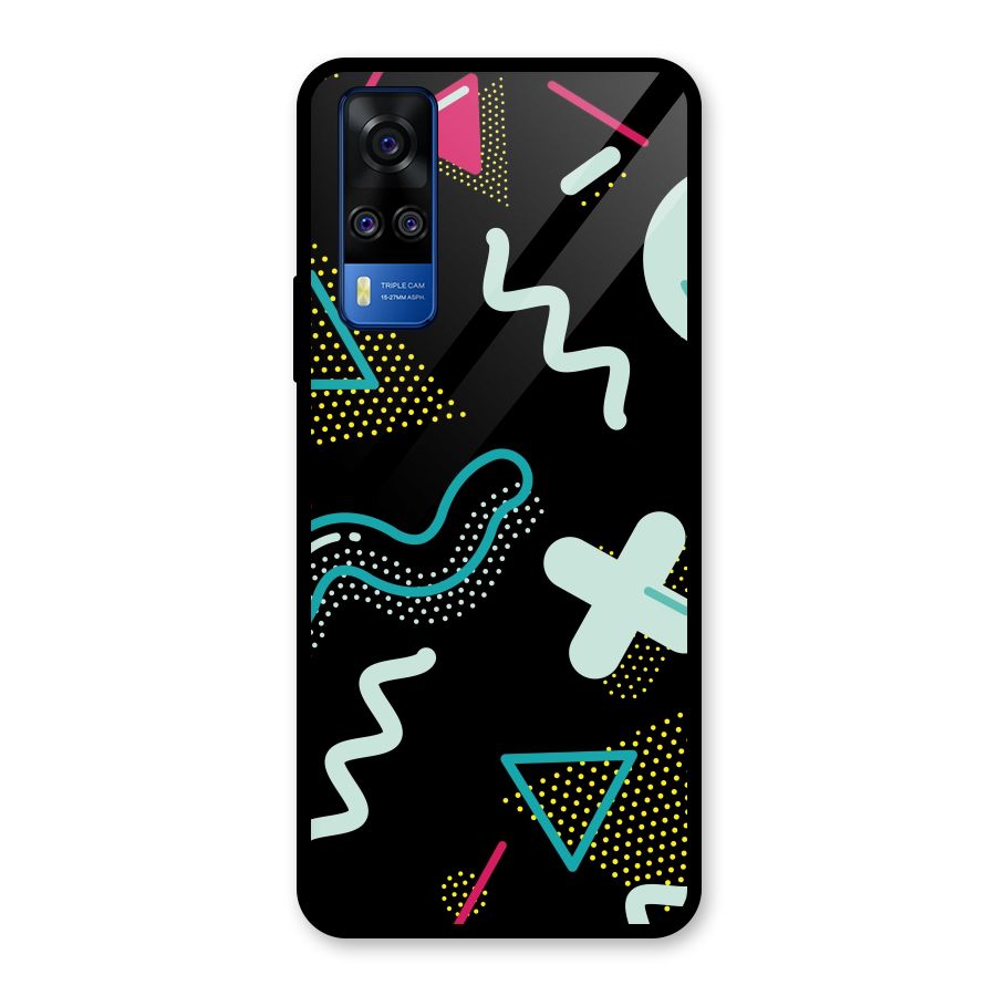 Shapes Pattern Glass Back Case for Vivo Y31