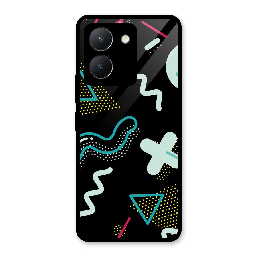 Shapes Pattern Glass Back Case for Vivo Y36