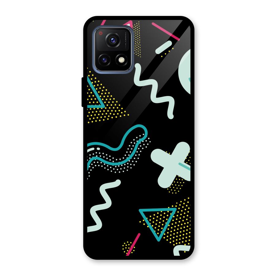 Shapes Pattern Glass Back Case for Vivo Y72 5G