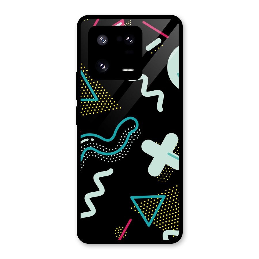 Shapes Pattern Glass Back Case for Xiaomi 13 Pro