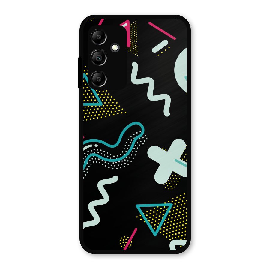 Shapes Pattern Metal Back Case for Galaxy A14 5G