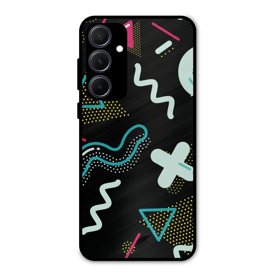 Shapes Pattern Metal Back Case for Galaxy A35