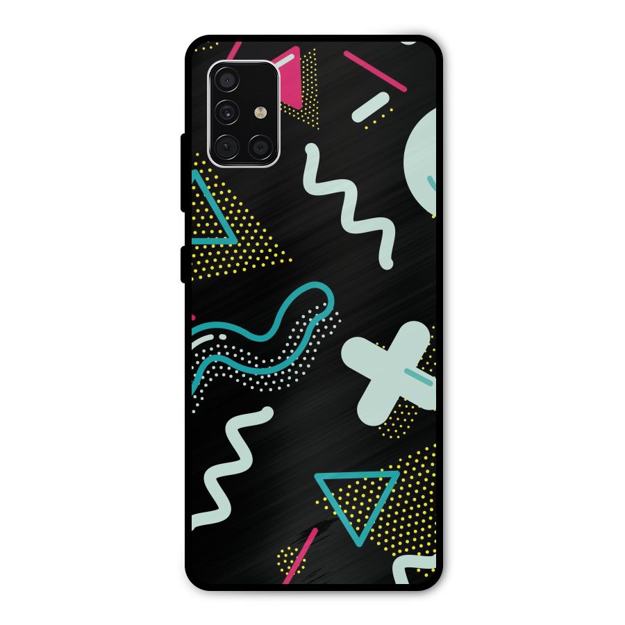 Shapes Pattern Metal Back Case for Galaxy A51