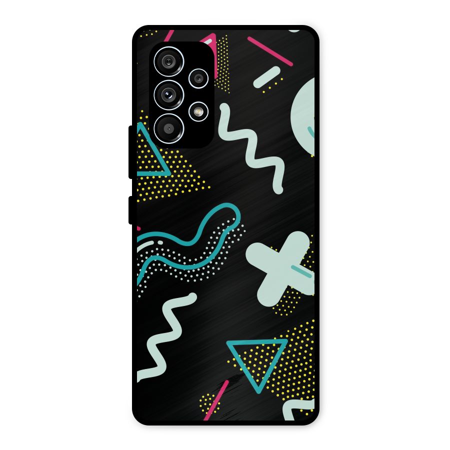 Shapes Pattern Metal Back Case for Galaxy A53 5G