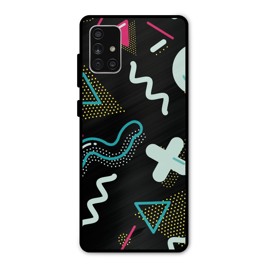 Shapes Pattern Metal Back Case for Galaxy A71