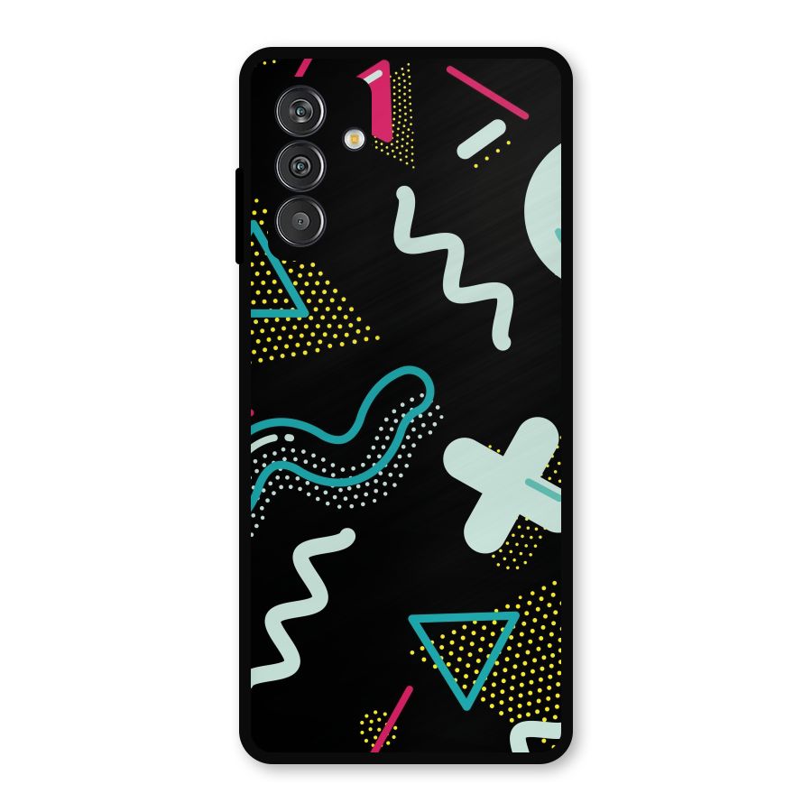 Shapes Pattern Metal Back Case for Galaxy M13