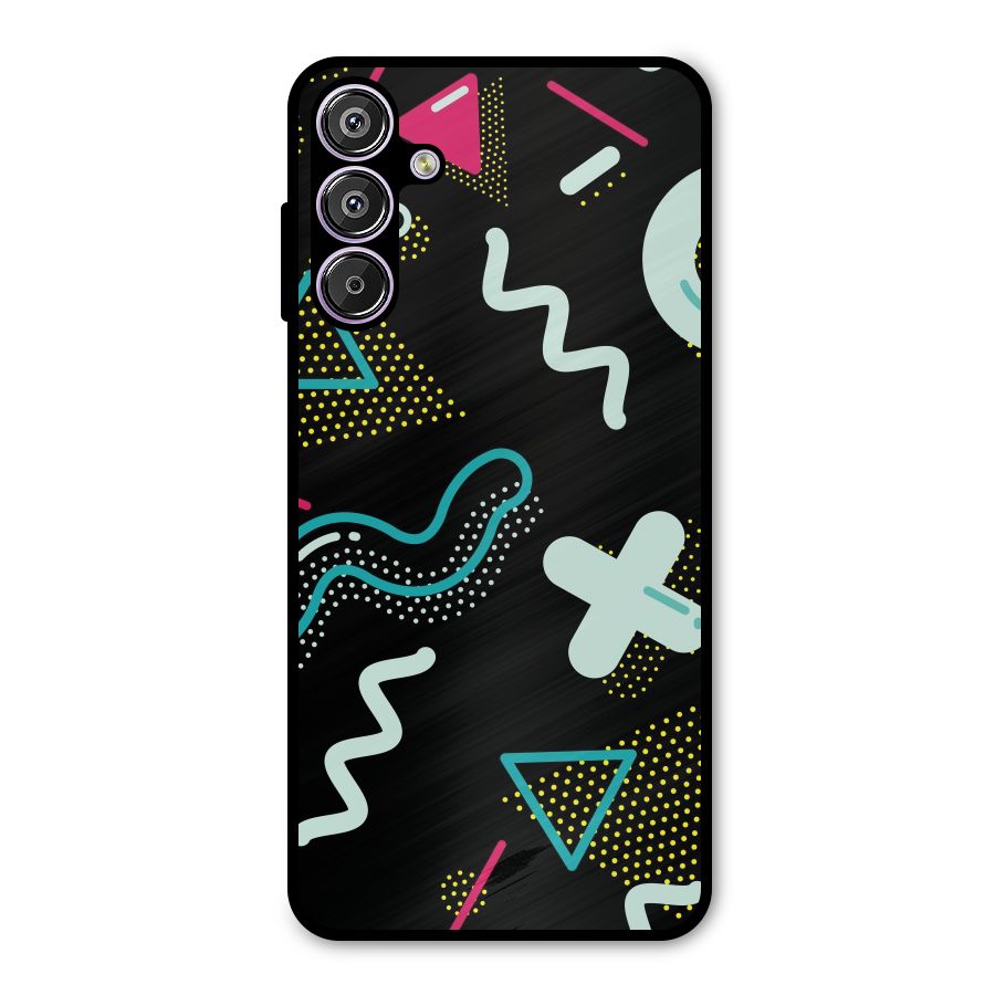 Shapes Pattern Metal Back Case for Galaxy M15