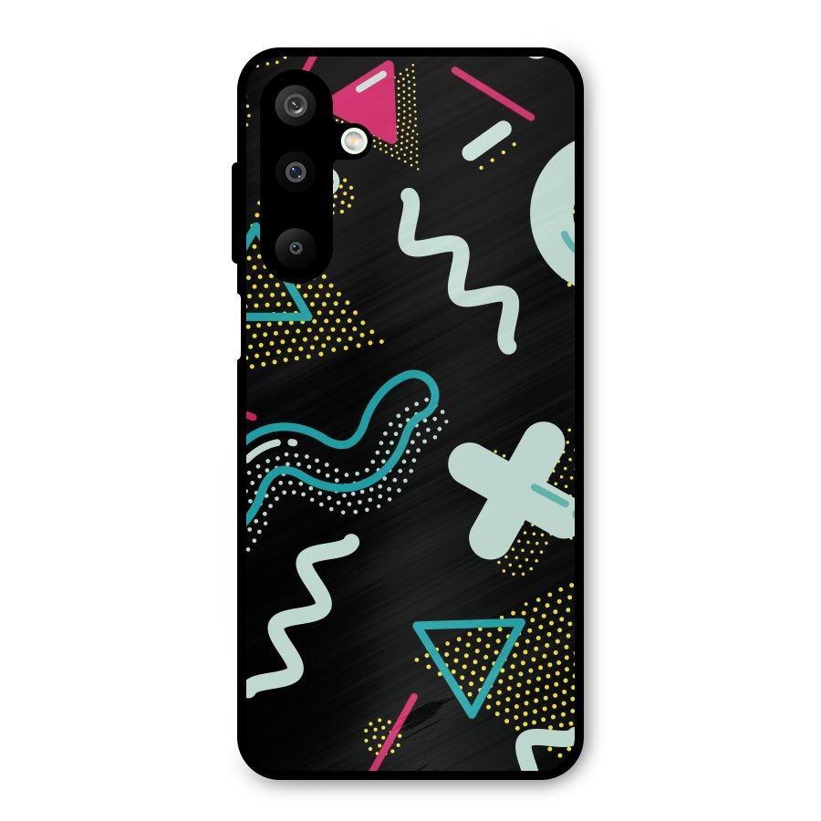 Shapes Pattern Metal Back Case for Galaxy M16