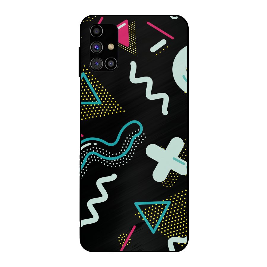 Shapes Pattern Metal Back Case for Galaxy M31s