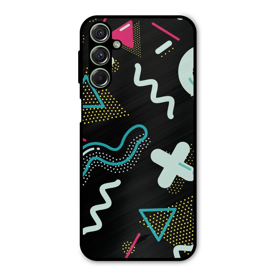 Shapes Pattern Metal Back Case for Galaxy M34
