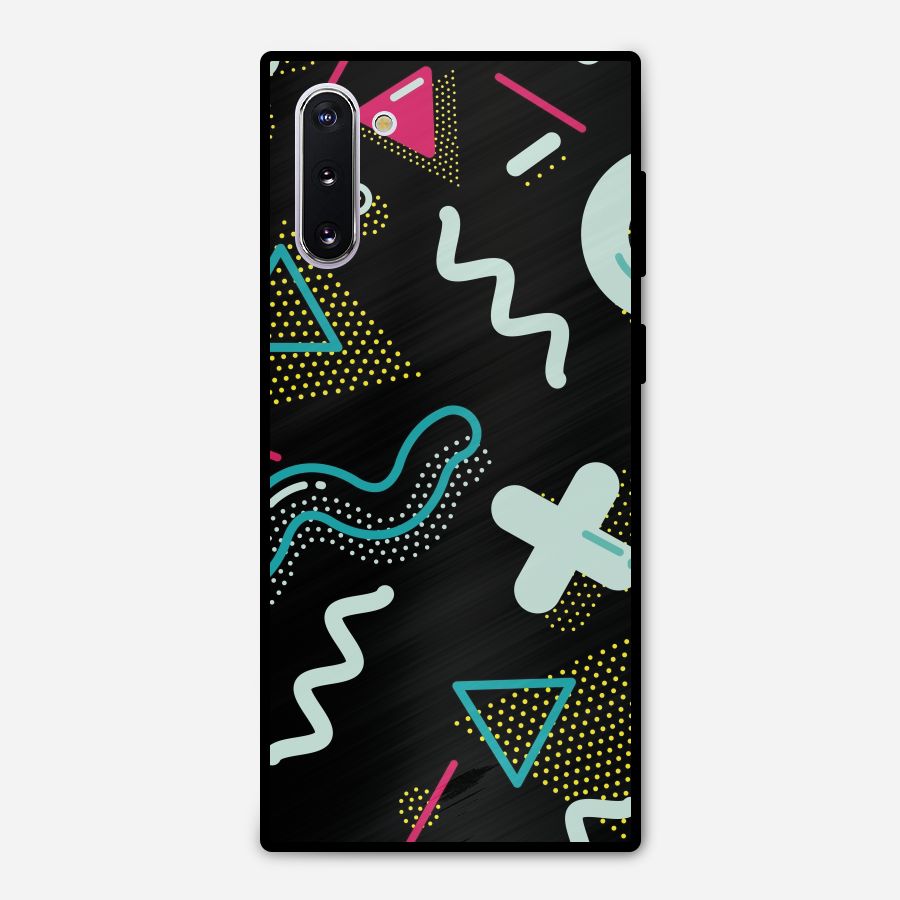 Shapes Pattern Metal Back Case for Galaxy Note 10