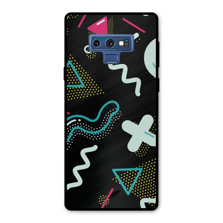 Shapes Pattern Metal Back Case for Galaxy Note 9