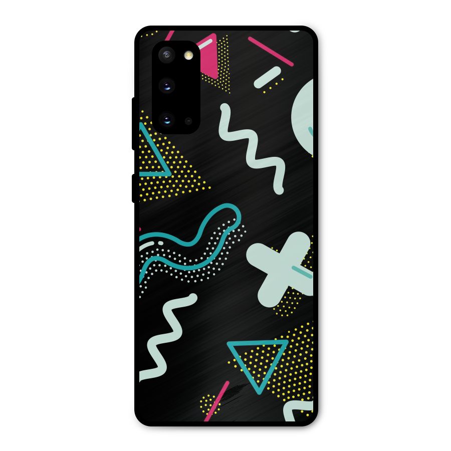 Shapes Pattern Metal Back Case for Galaxy S20