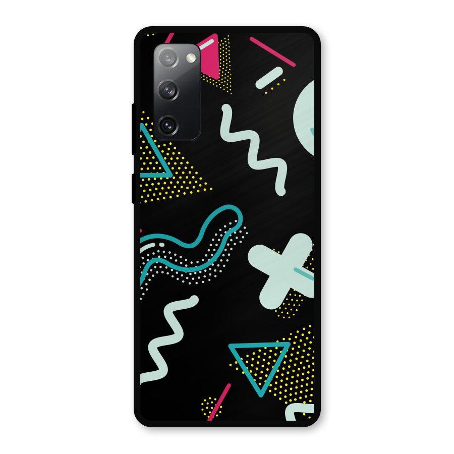 Shapes Pattern Metal Back Case for Galaxy S20 FE 5G
