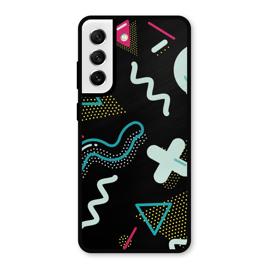 Shapes Pattern Metal Back Case for Galaxy S21 FE 5G
