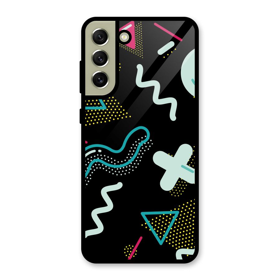 Shapes Pattern Metal Back Case for Galaxy S21 FE 5G (2023)