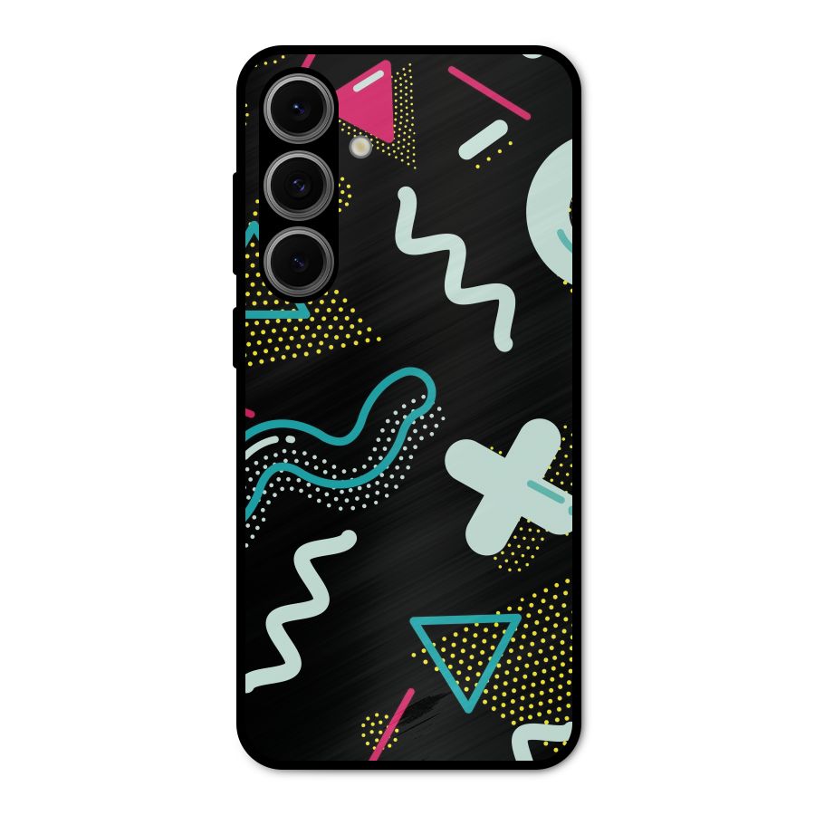 Shapes Pattern Metal Back Case for Galaxy S24 FE