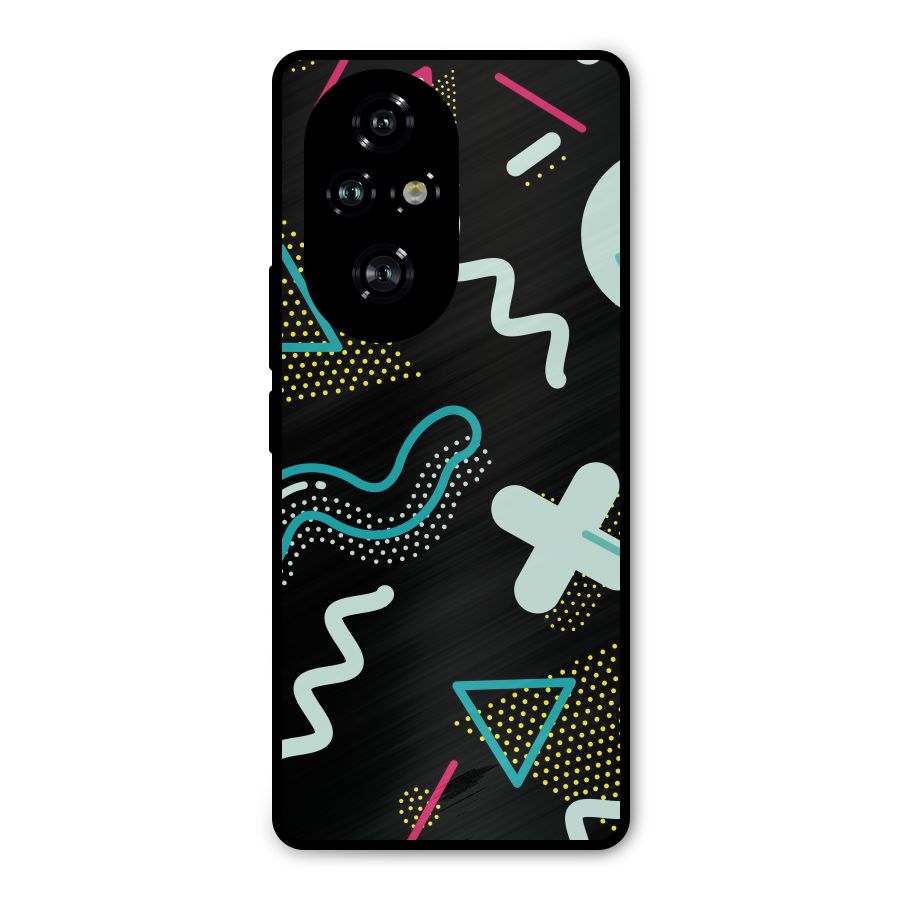 Shapes Pattern Metal Back Case for Honor 200 Pro