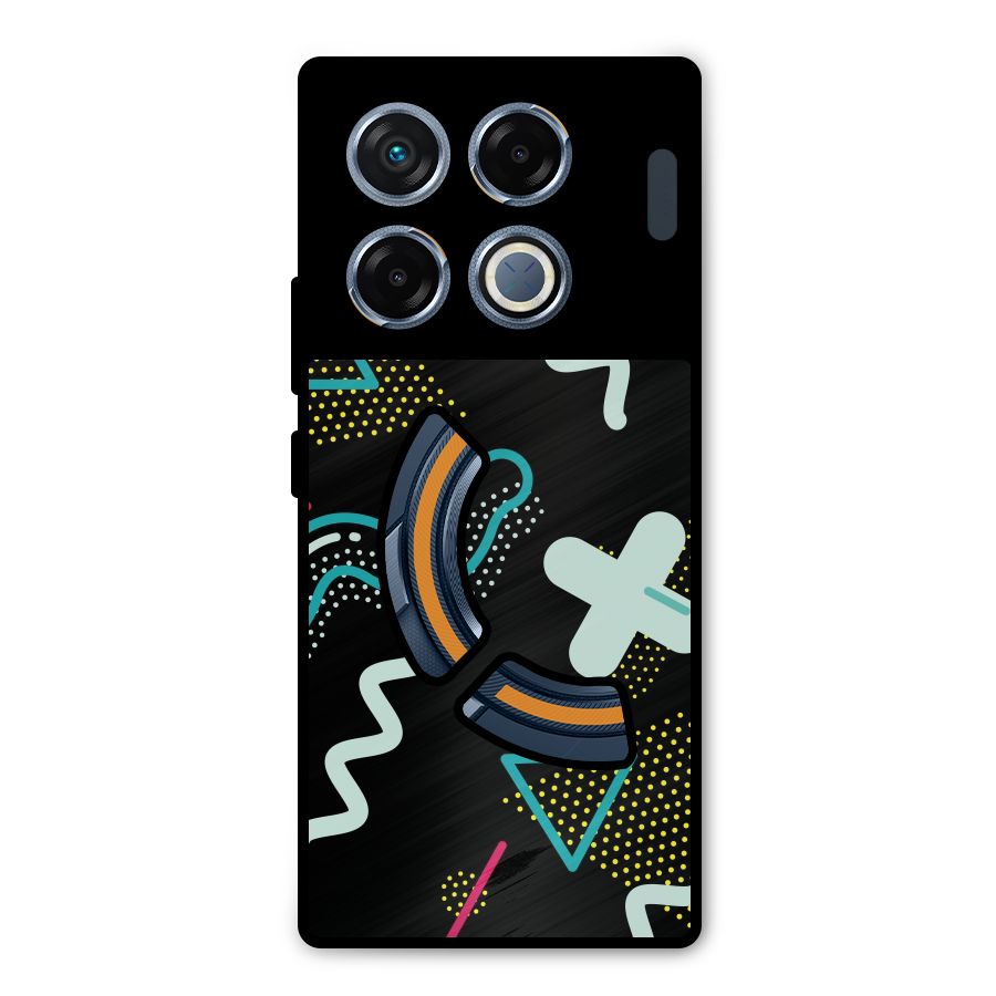 Shapes Pattern Metal Back Case for Infinix GT 20 Pro