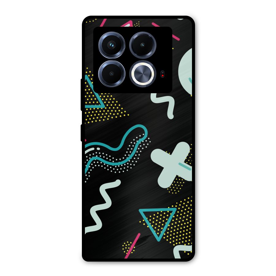 Shapes Pattern Metal Back Case for Infinix Note 40 5G