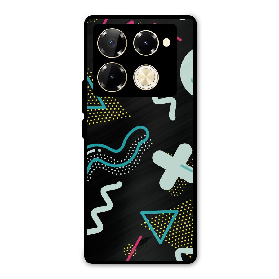 Shapes Pattern Metal Back Case for Infinix Note 40 Pro Plus