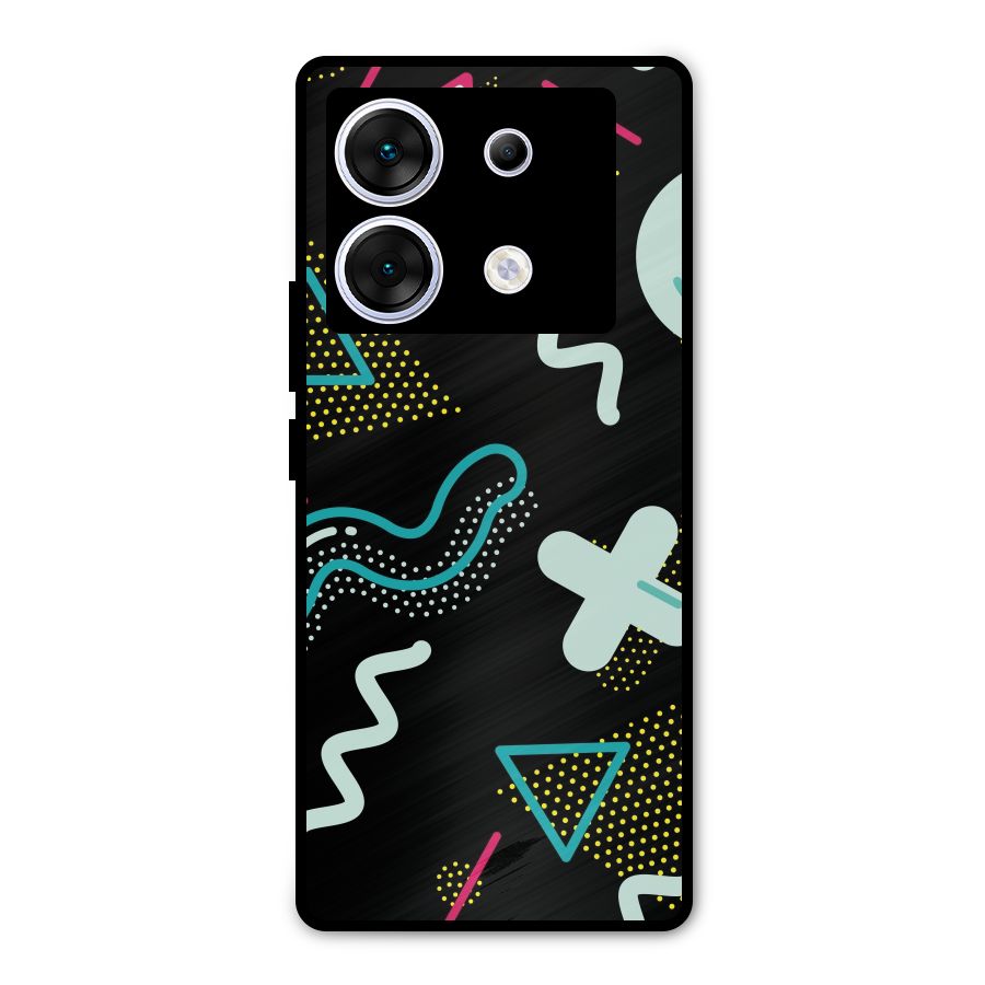 Shapes Pattern Metal Back Case for Infinix Zero 30 5G