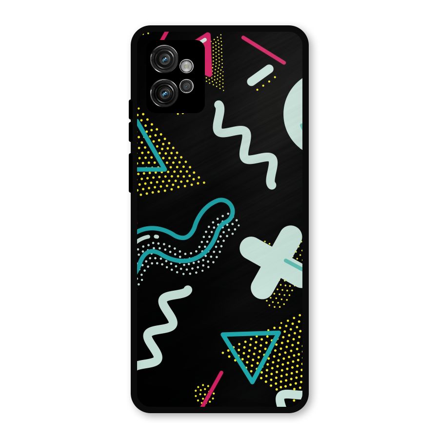 Shapes Pattern Metal Back Case for Moto G32