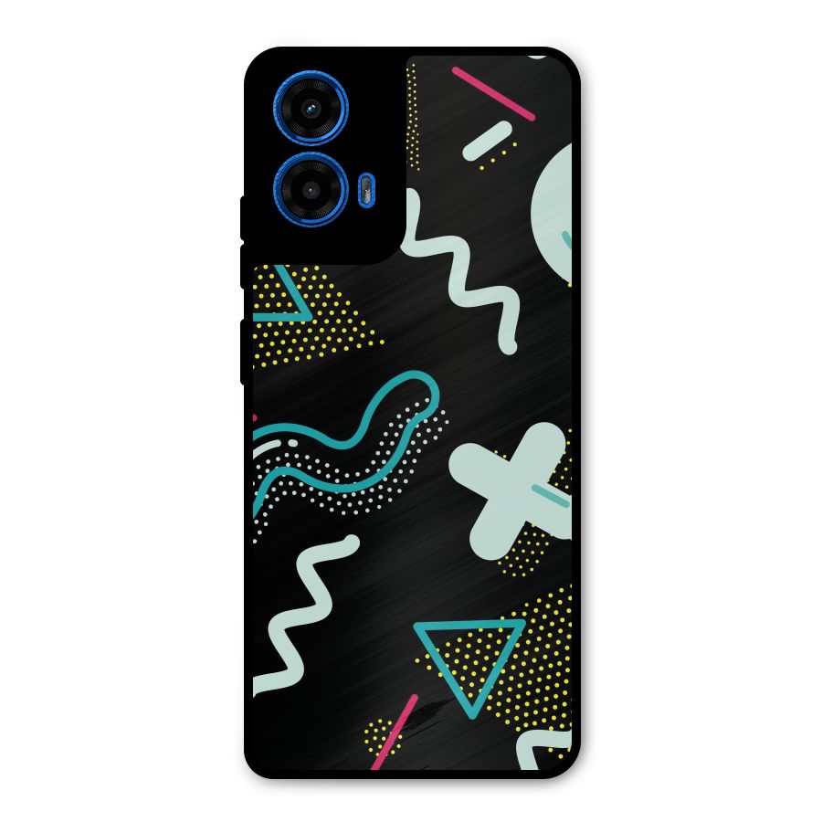 Shapes Pattern Metal Back Case for Moto G45