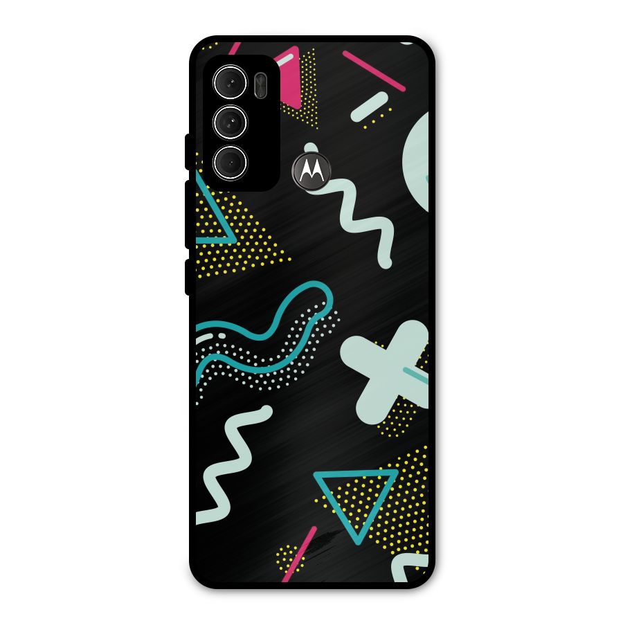 Shapes Pattern Metal Back Case for Moto G60