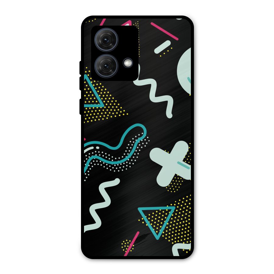 Shapes Pattern Metal Back Case for Moto G84
