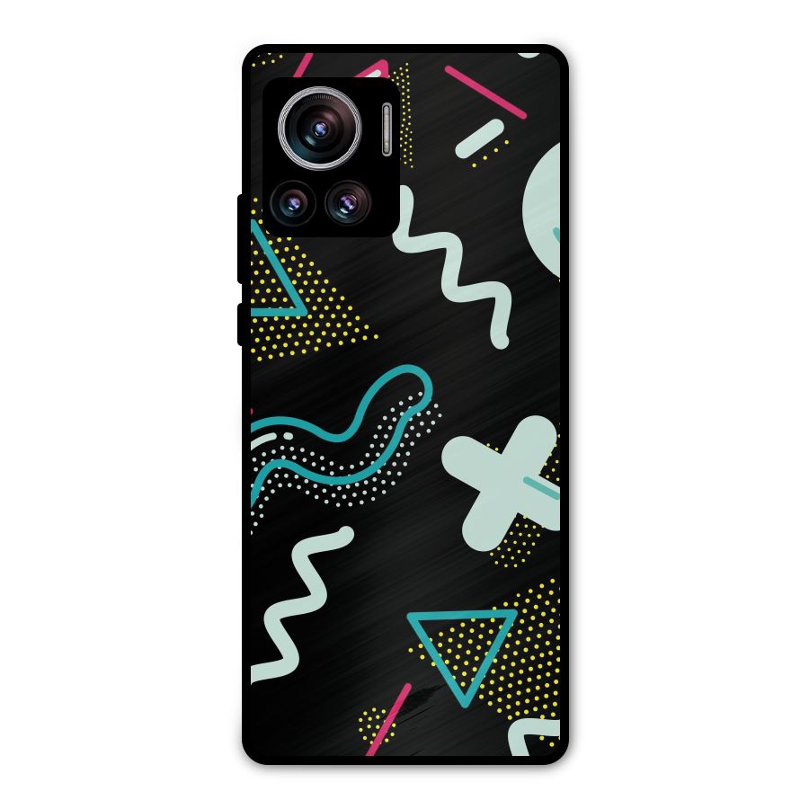 Shapes Pattern Metal Back Case for Motorola Edge 30 Ultra