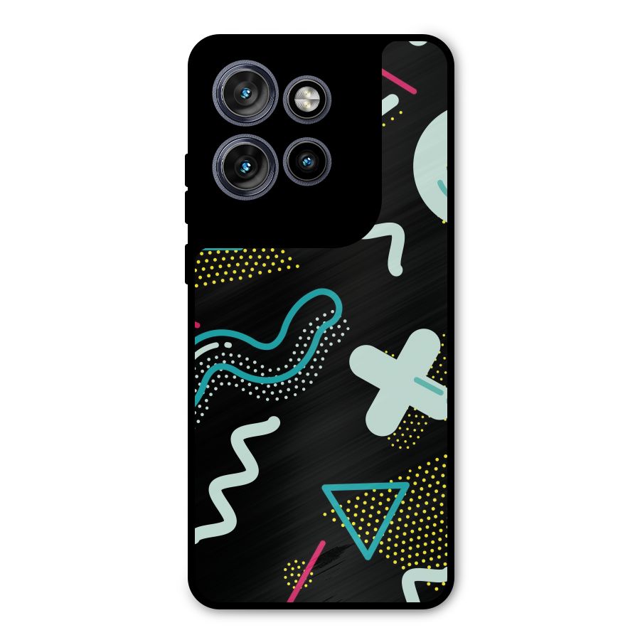 Shapes Pattern Metal Back Case for Motorola Edge 50 Neo