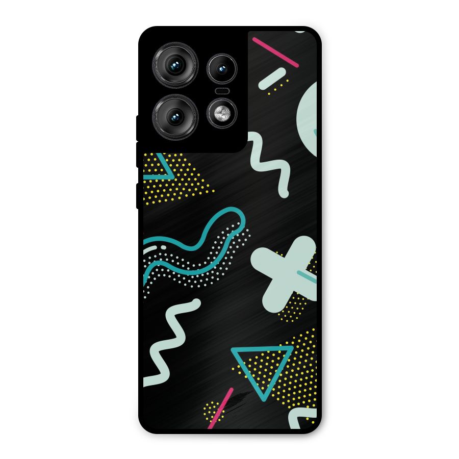 Shapes Pattern Metal Back Case for Motorola Edge 50 Pro