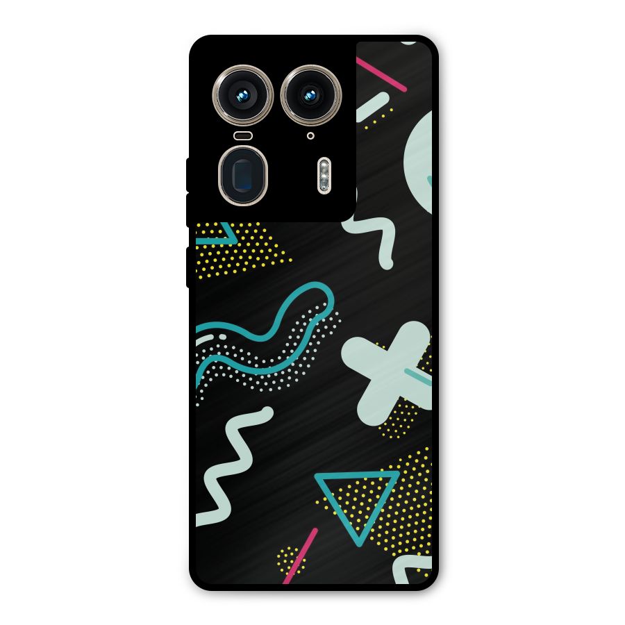 Shapes Pattern Metal Back Case for Motorola Edge 50 Ultra