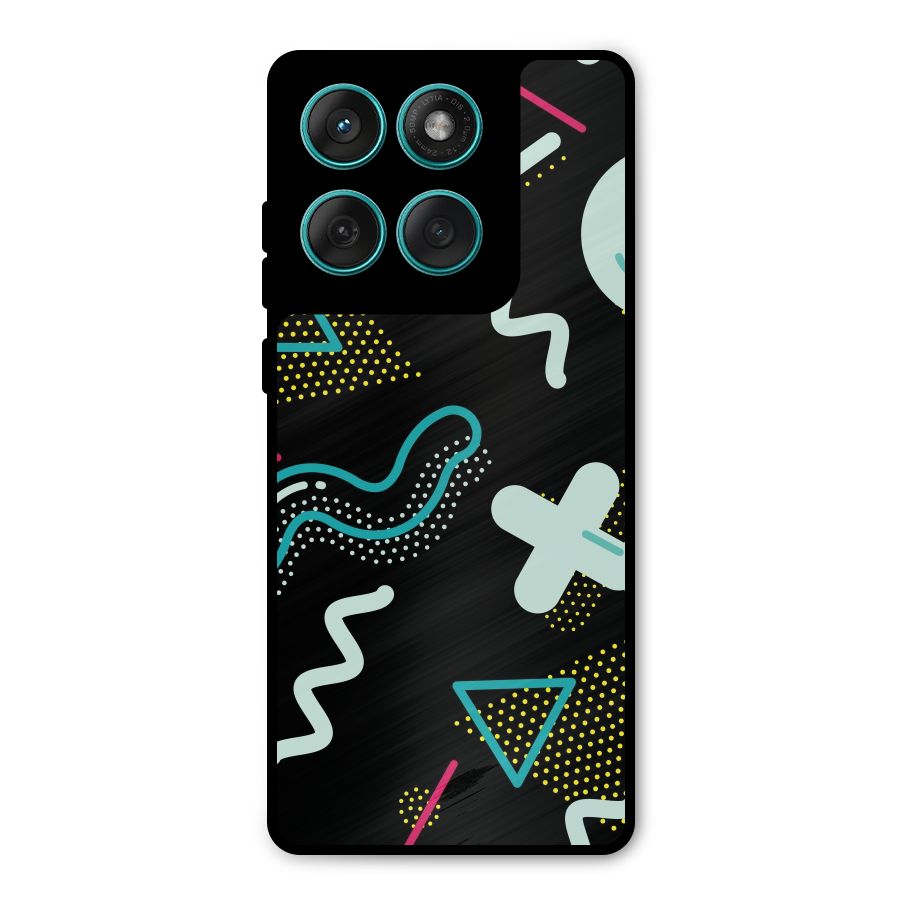 Shapes Pattern Metal Back Case for Motorola Edge 60 Fusion