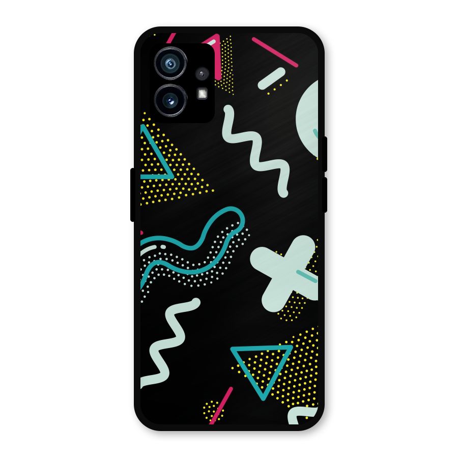 Shapes Pattern Metal Back Case for Nothing Phone 1
