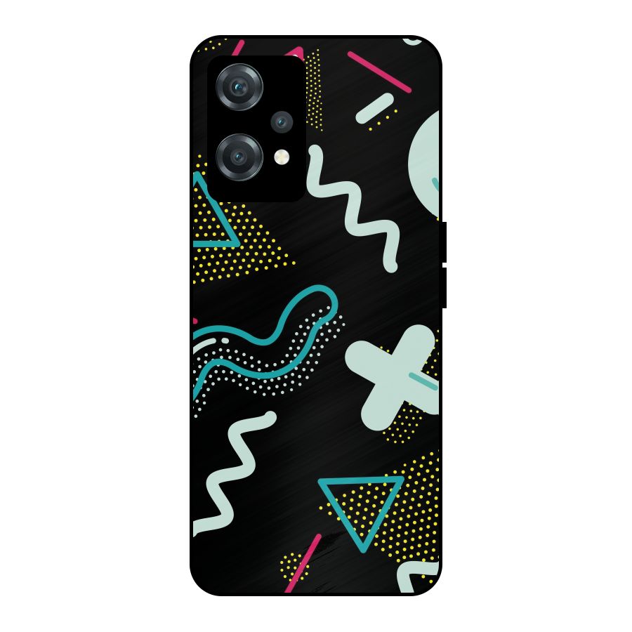 Shapes Pattern Metal Back Case for OnePlus Nord CE 2 Lite 5G