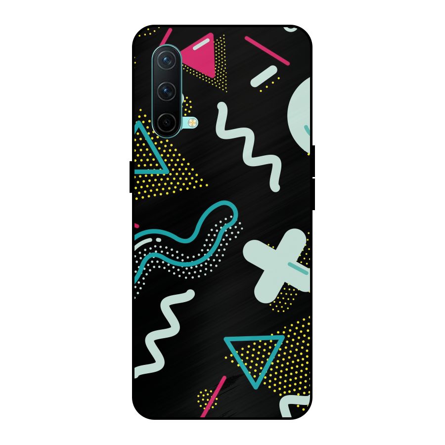 Shapes Pattern Metal Back Case for OnePlus Nord CE 5G